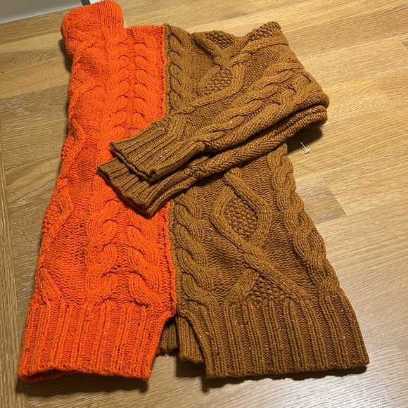 Free People Cable Knit Sweater - Orange and Brown size S NWOT - Picture 16 of 16